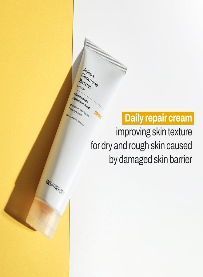 العلاج بالتأمل كريم MEDITHERAPY Jojoba Ceramide Barrier Cream، كريم إصلاح مكثف، ترطيب طويل الأمد، يعزز قوة البشرة، حاصل على تصنيف EWG الأخضر، 3.38 أونصة سائلة. - Image 2